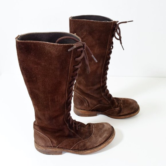 BEDSTU Genuine Brown Leather Suede Lace Up Boots | Size 6 - Picture 1 of 9
